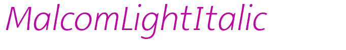 MalcomLightItalic