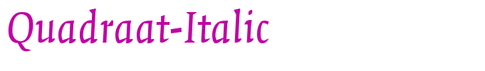 Quadraat-Italic