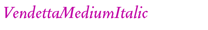 VendettaMediumItalic