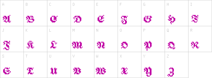 Uppercase characters