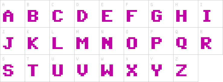 Uppercase characters